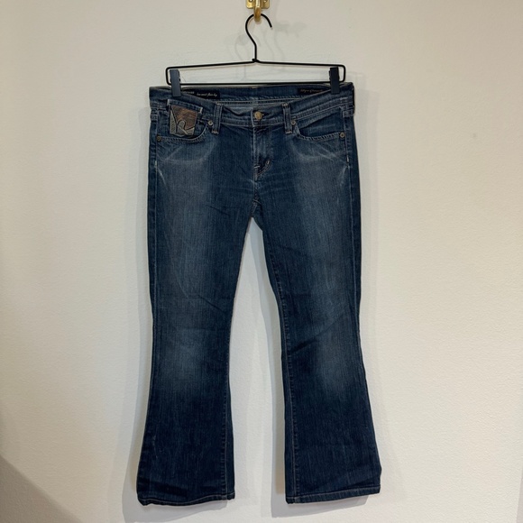 Citizens of Humanity Jeans Women's 29 Blue Paloma Stretch Low Waist Flair Leg - Picture 1 of 11